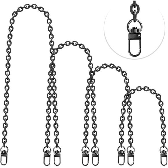 4-Piece Chain Strap Set for Handbags – Multi-Length Replacement Straps - Picture 2 of 6